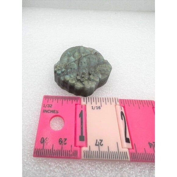 Very Flashy Labradorite Castle Carving - Picture 4 of 5